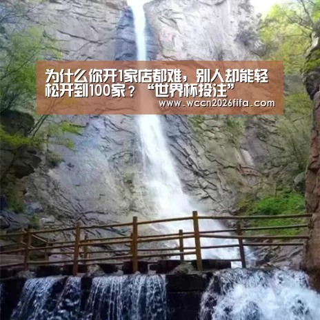 为什么你开1家店都难，别人却能轻松开到100家？“世界杯投注”